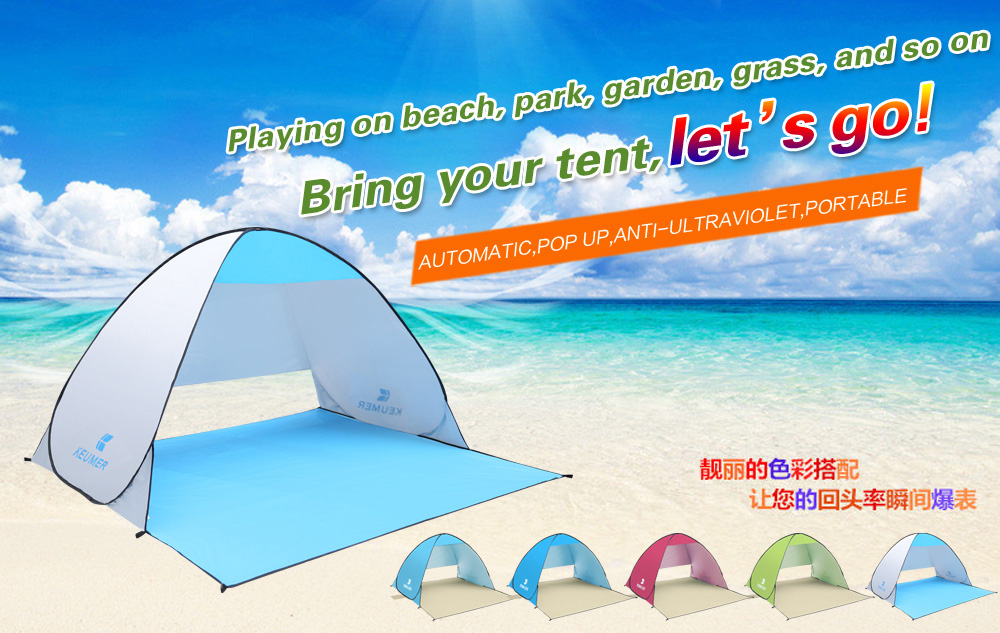 Cheap Goat Tents Keumer 2020 New Automatic Packable Camping Tent UV protection Pop Up Beach Tent Waterproof  for Outdoor Recreation Tourist Tents Tents 